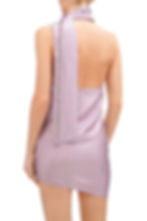 Прев'ю: Handmade designer lavender silk dress