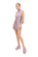 Embodiment of elegance. Exclusive V.ANA silk dress, flowing around the silhouette.