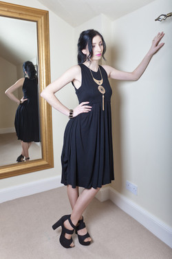 Empire Line Dress in Black