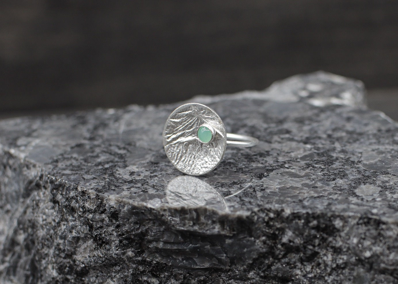 Revolve Ring with Chrysoprase