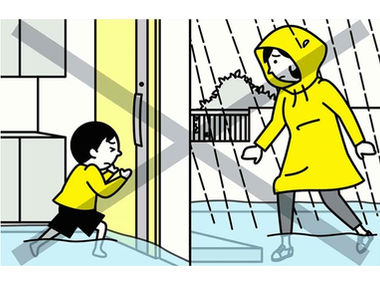 冠水している避難時の水深の目安