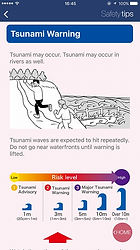 tsunami information, English