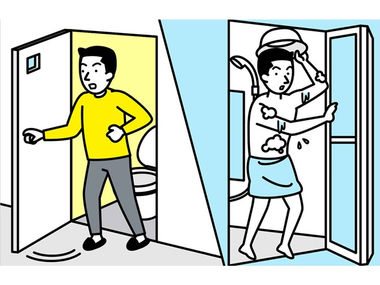 トイレや浴室で地震に遭ったら