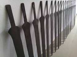 Fake swords on aluminium