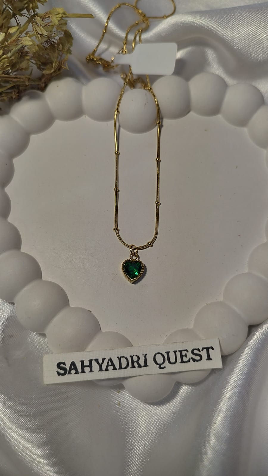 Thumbnail: Simple stone stainless steel necklace