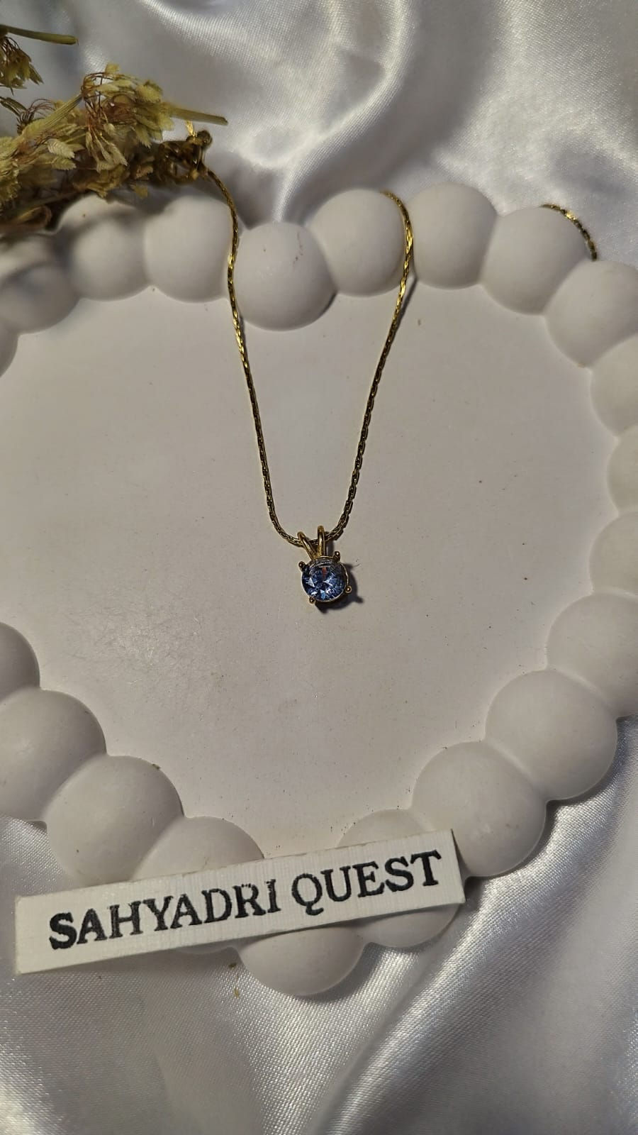 Thumbnail: Simple stone stainless steel necklace