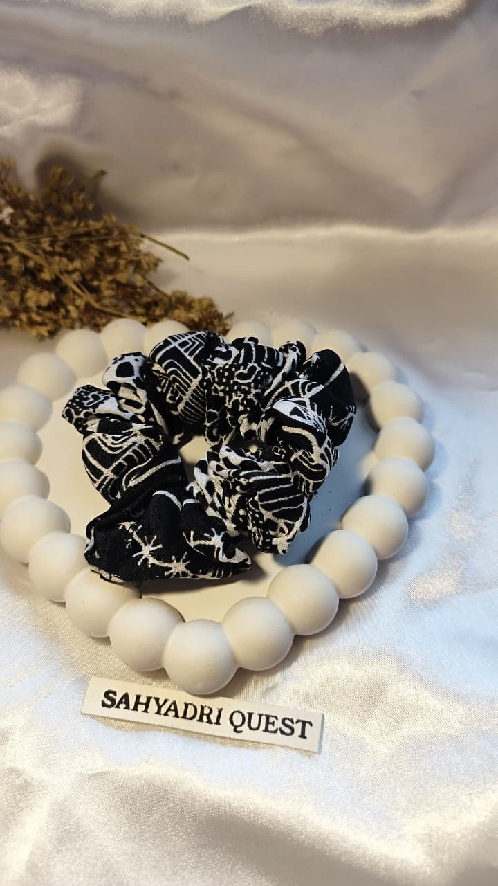 Thumbnail: Black & White Design Scrunchies