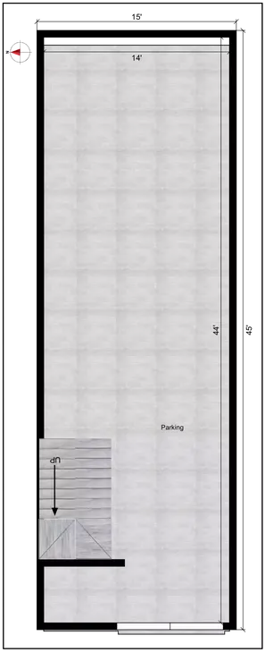 15 45 house plan first floor of the Residential building ground FLoor