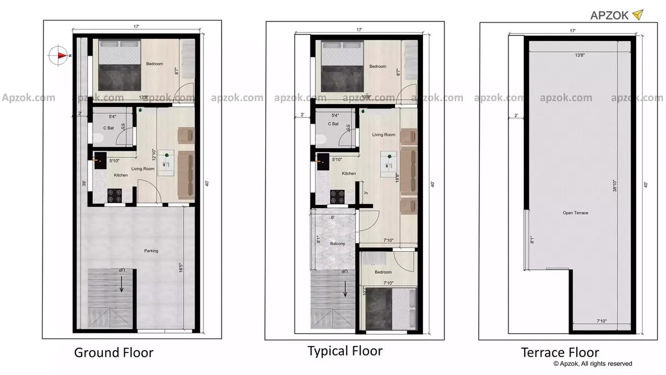 17 40 home plan of the Residential building