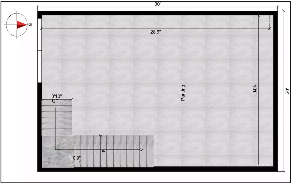 30 * 20 duplex house 3bhk east facing of the Residential building Ground Floor Plan