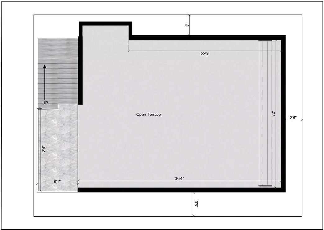 40 x 30 rental plan north facing Terace Floor Plan
