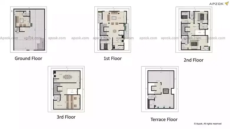 4BHK Duplex South Facing House Design 30x40 ft | RL0097
