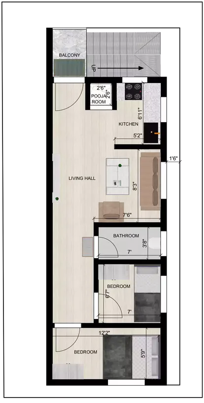 15 to 40 house plan of the Residential building 1st Floor