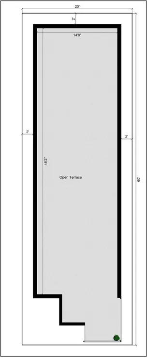 east facing house vastu plan 20 * 60 rental Terrace Floor Plan