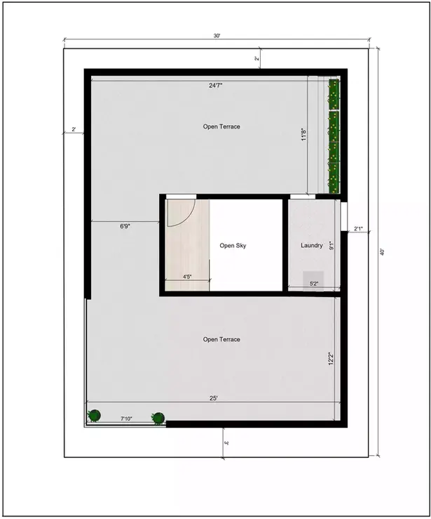 30 * 40 3bhk house plan north facing with 2bhk rent of the Residential building Ground Floor Plan Terrace Floor plan