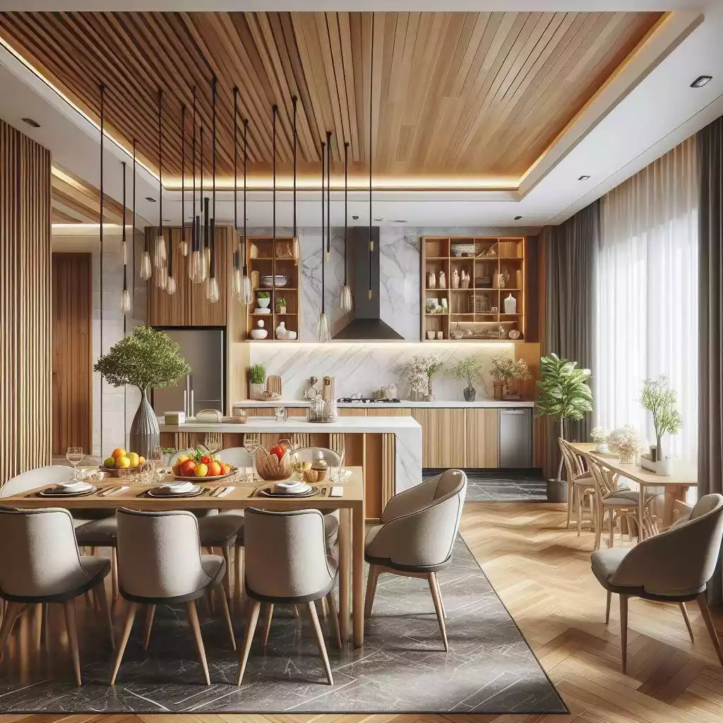 Round Shaped Dining Area for Traditional Decor