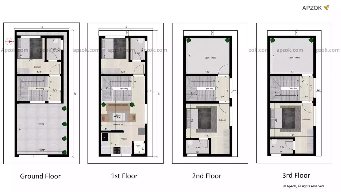 15 35 house plan design east facing of the Residential building