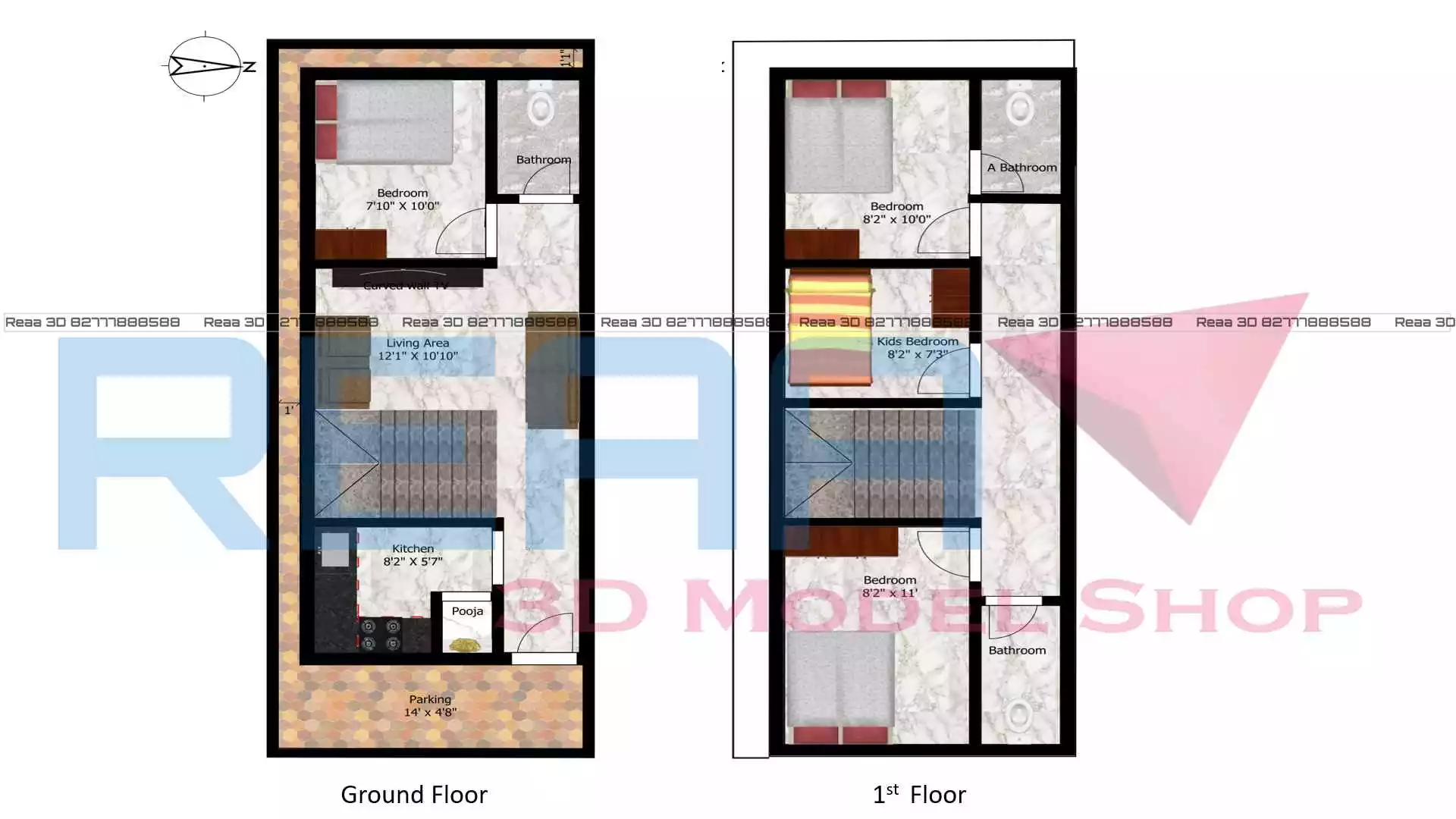 15 40 House Plan With Vastu Download Plan Reaa 3D