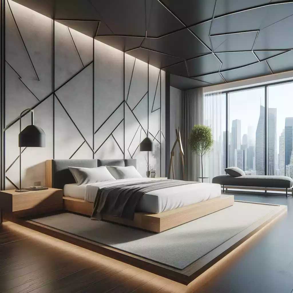 Bedroom Metal ceiling design