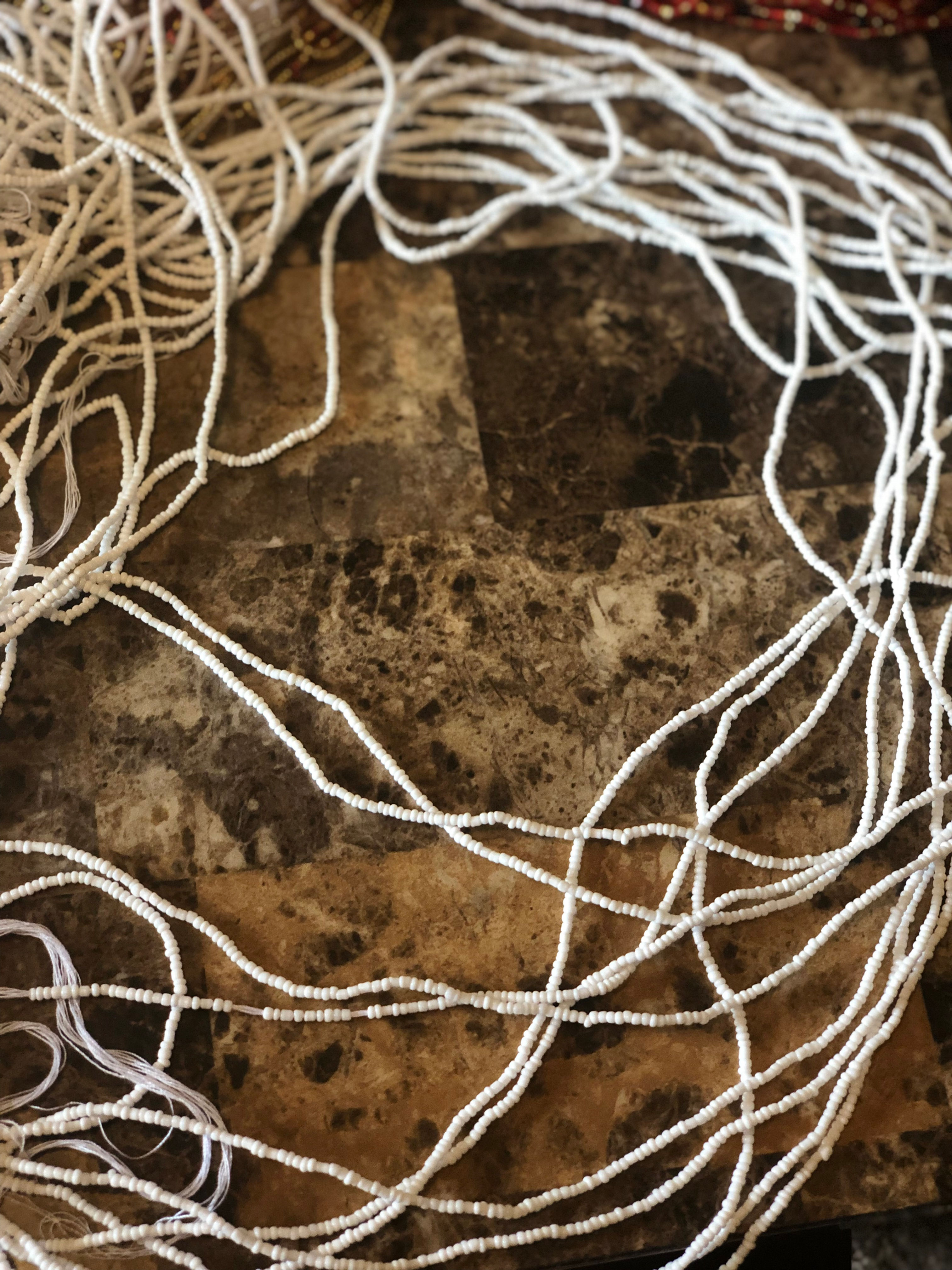 Pure white 💟 waist bead