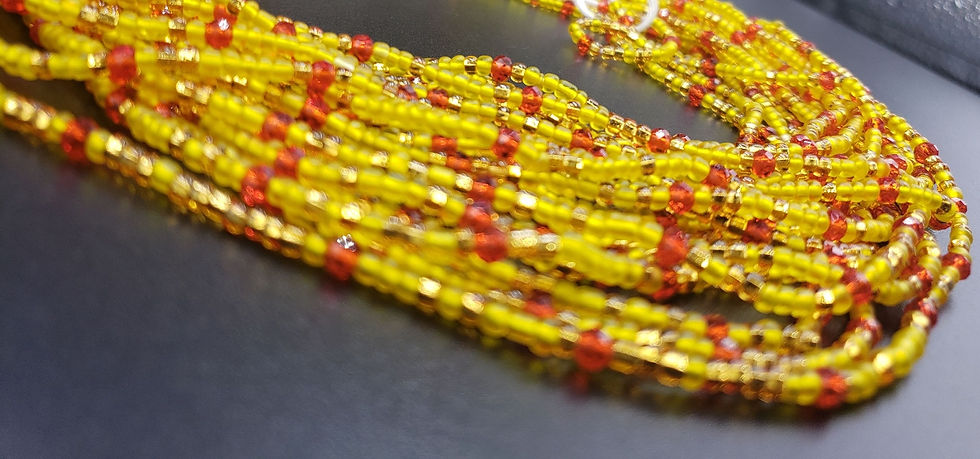 Thumbnail: Sun Gold (Red Crystal Beads)