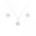 Set of Alexandrite CZ Oval Earrings and Pendant on sterling silver curb chain