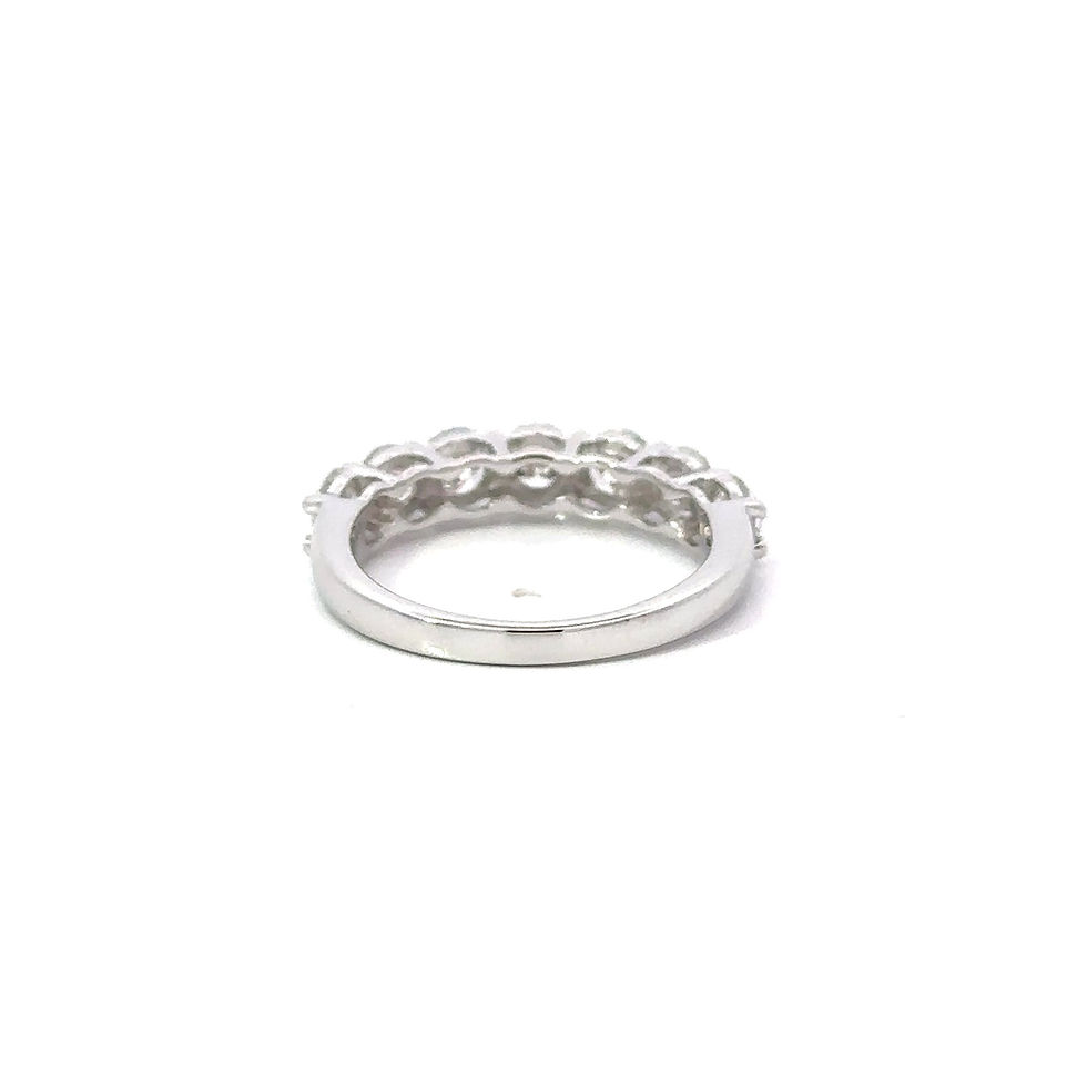 Thumbnail: 18ct White Gold 2ct 7 Stone Lab Diamond Half Eternity Ring