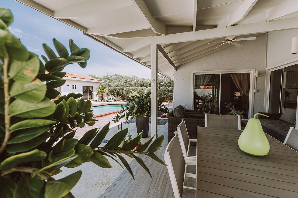Patio view at Villa Marquesa Aruba