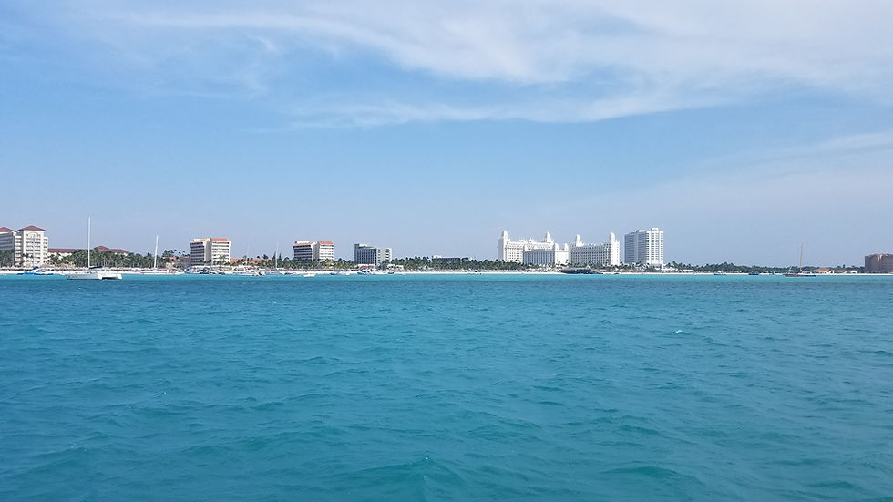 Aruba's gorgeous blue ocean