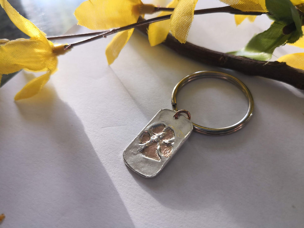 Miniaturbild: 18K Rose Gold Schmuck Fein Silber Pfotenabdruck Anhänger Lieblingstiere