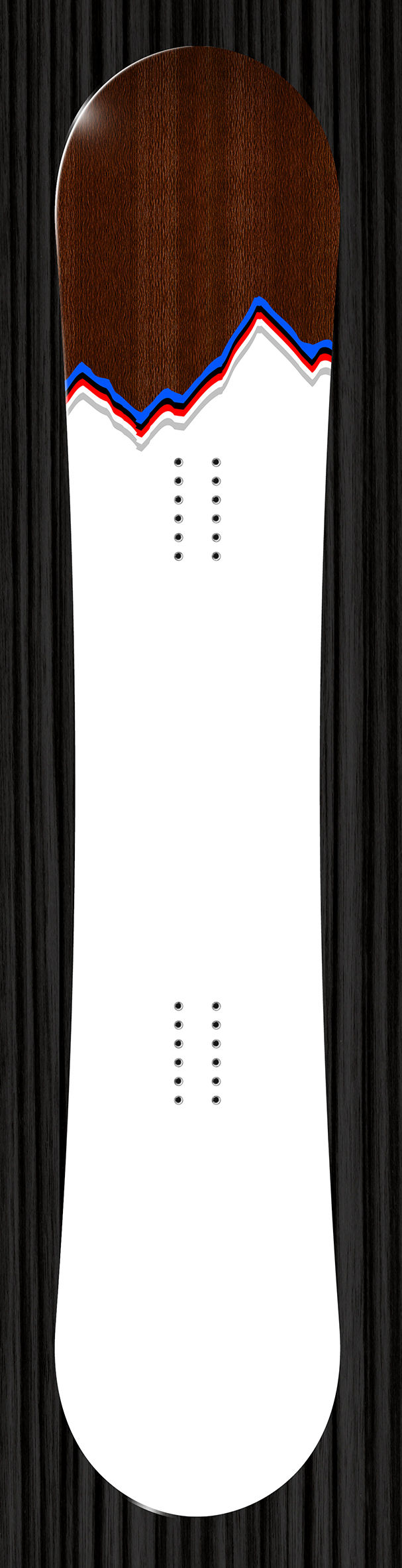 Thumbnail: Snowboard Wrap 368 White and Wood Mountain