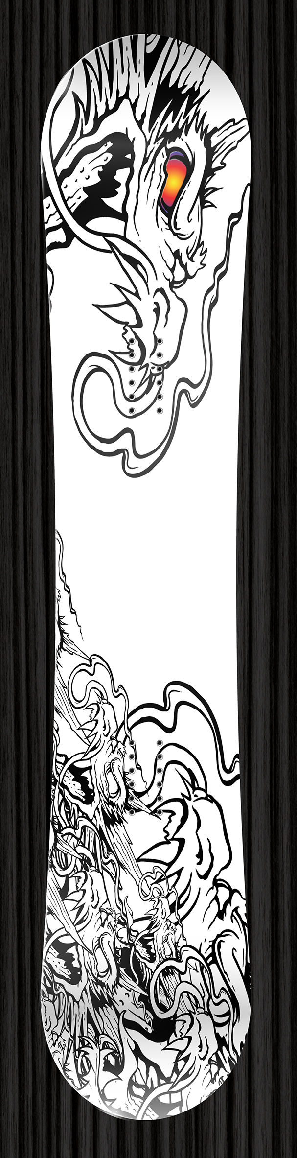 Thumbnail: Dragon Design| Black and White | Snowboard Wrap 041