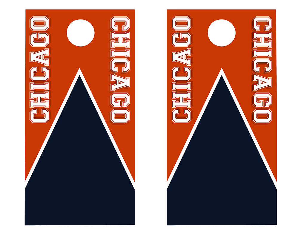 Chicago Football Cornhole Wraps
