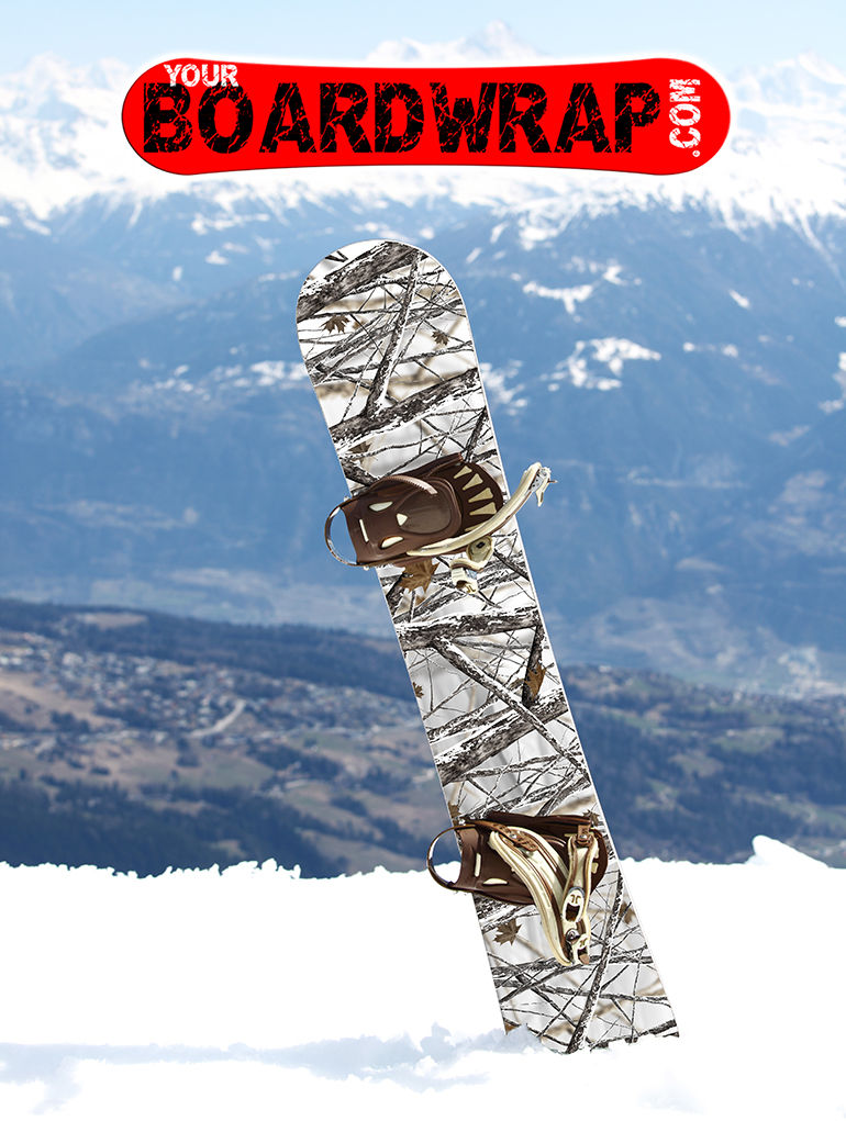 Thumbnail: Snow Camo Snowboard | YourBoardWrap.com