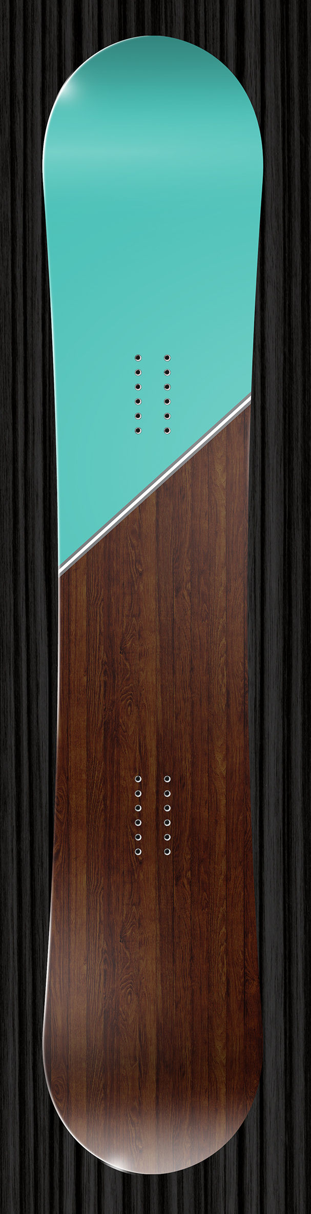 Thumbnail: Wood and Teal Snowboard 297