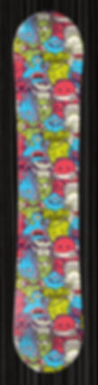 Cartoon Faces Snowboard 324