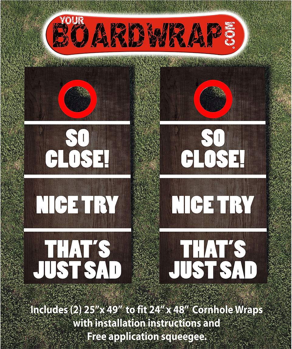 Cornhole Board Wrap