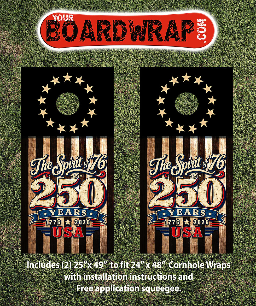 Thumbnail: Spirit of 76 Cornhole Wrap | 24x48 decals