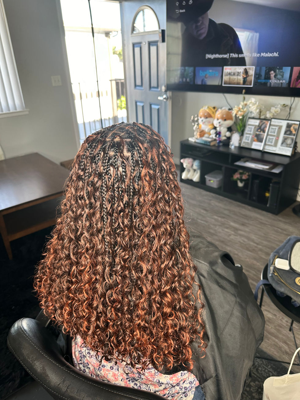 Knotless Goddess/Boho Braids done at Angie Hairr Stylist in 811 S Fairview Street Santa Ana, California