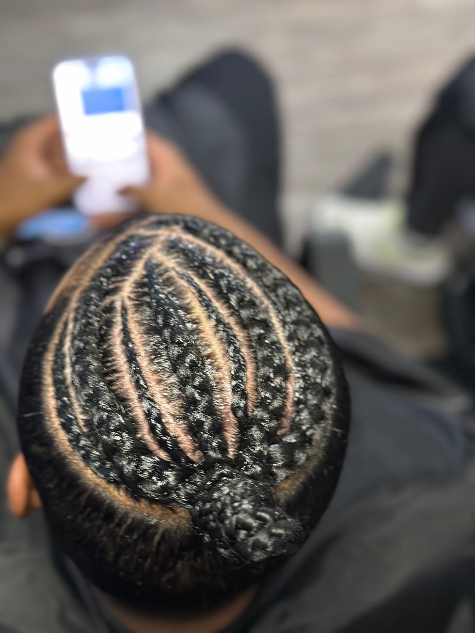 Stylized Men's Cornrows, at Angie Hairr Stylist