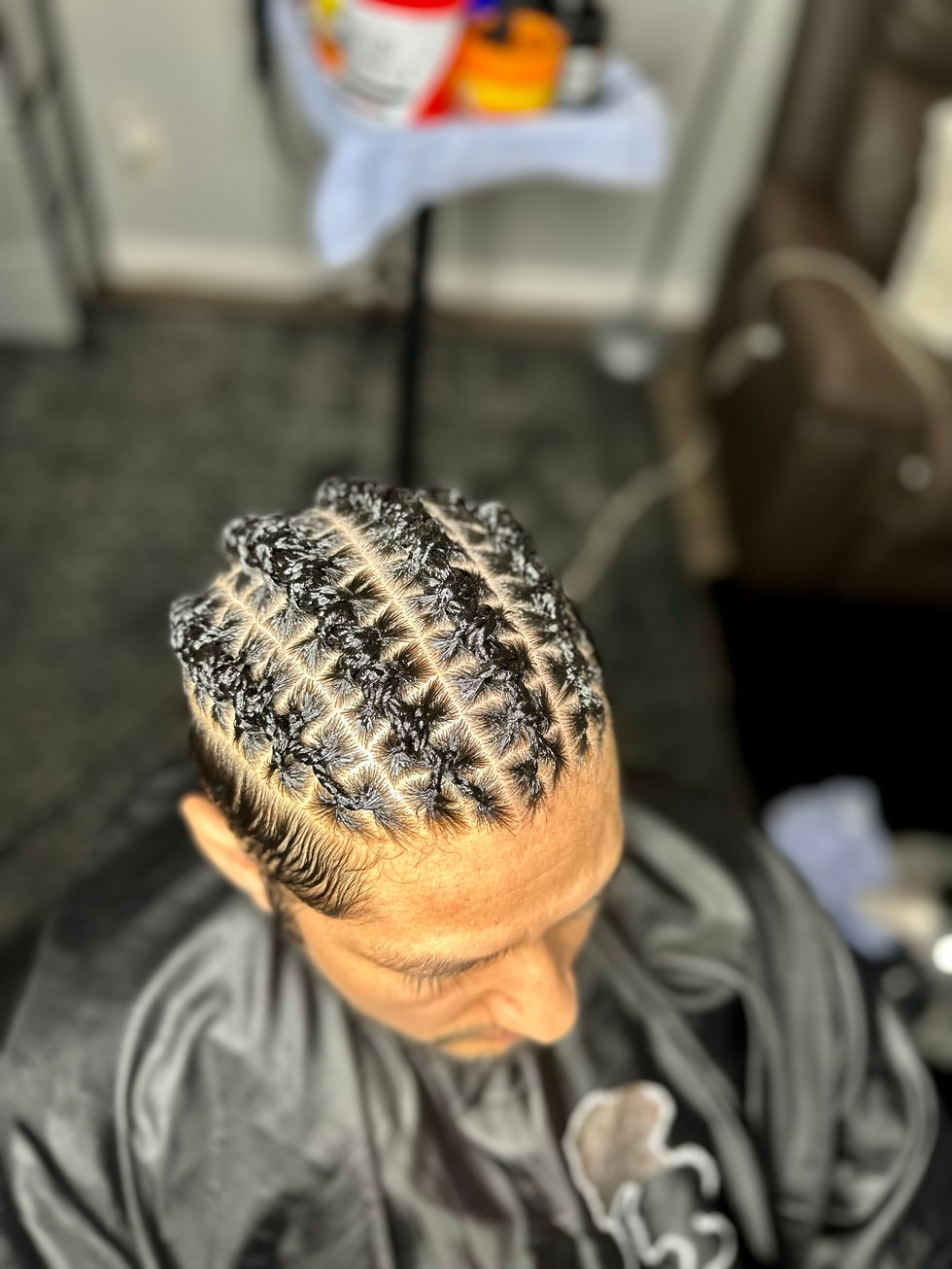 Stylized Men's Cornrows, at Angie Hairr Stylist