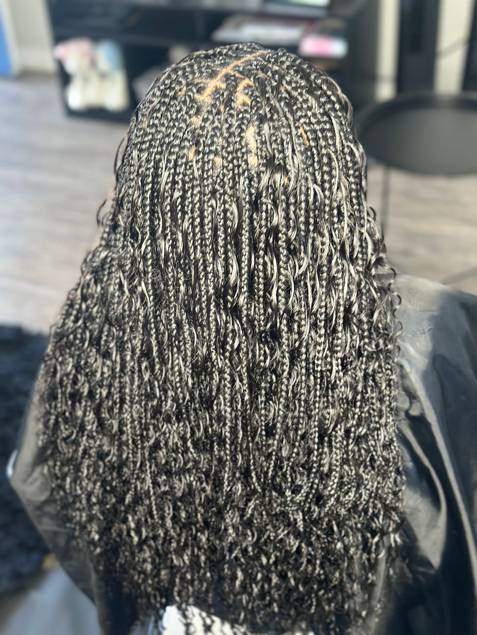 Knotless Goddess/Boho Braids done at Angie Hairr Stylist in 811 S Fairview Street Santa Ana, California
