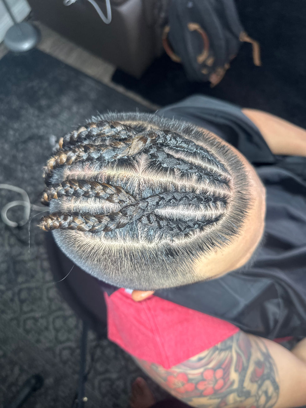Stylized Men's Cornrows, at Angie Hairr Stylist