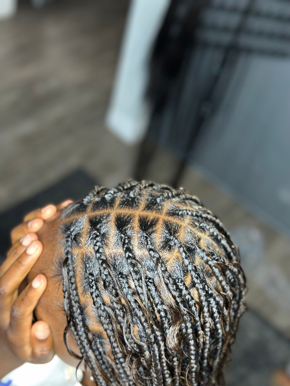 Knotless Goddess/Boho Braids done at Angie Hairr Stylist in 811 S Fairview Street Santa Ana, California