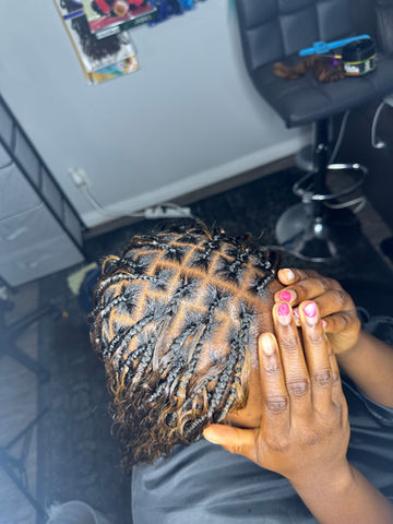 Knotless Goddess/Boho Braids done at Angie Hairr Stylist in 811 S Fairview Street Santa Ana, California