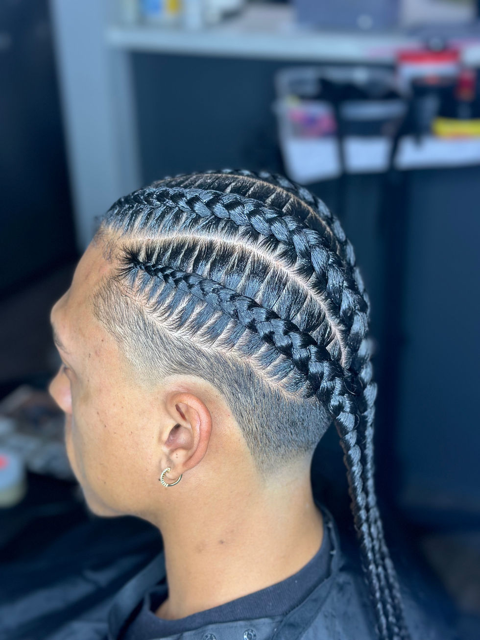 Men's 4 Cornrows or Dutch Braids at Angie Hairr Stylist