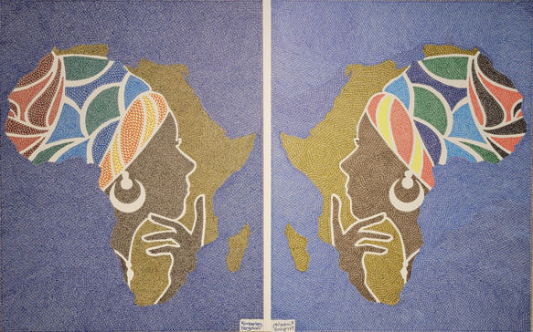 The African Mirror | Ink | OLAAT Art by Kimberley Ferguson | TERAVARNA