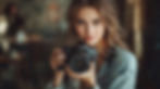 Confident female content creator in a professional studio setting