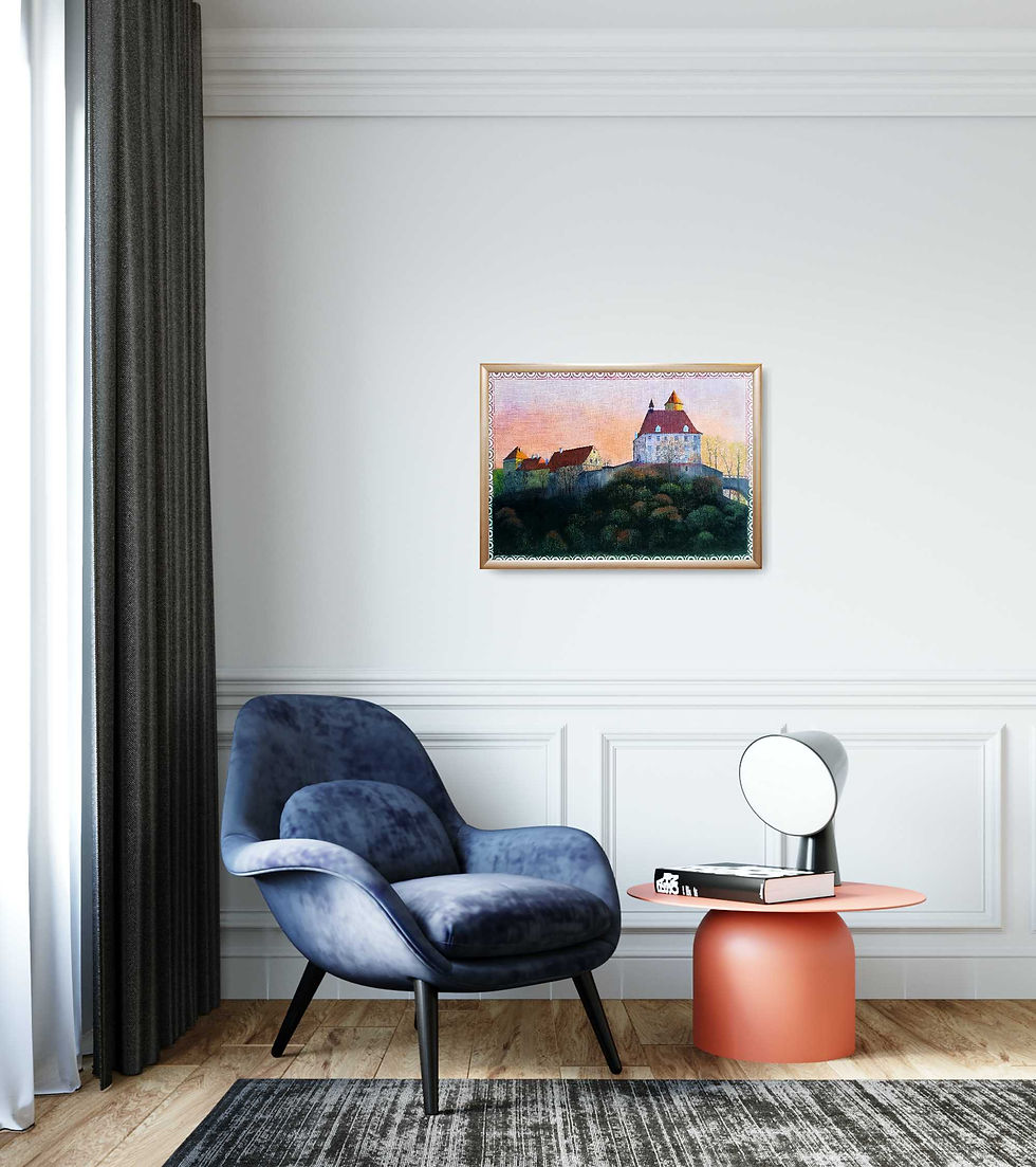 Thumbnail: interior with hand made painting
