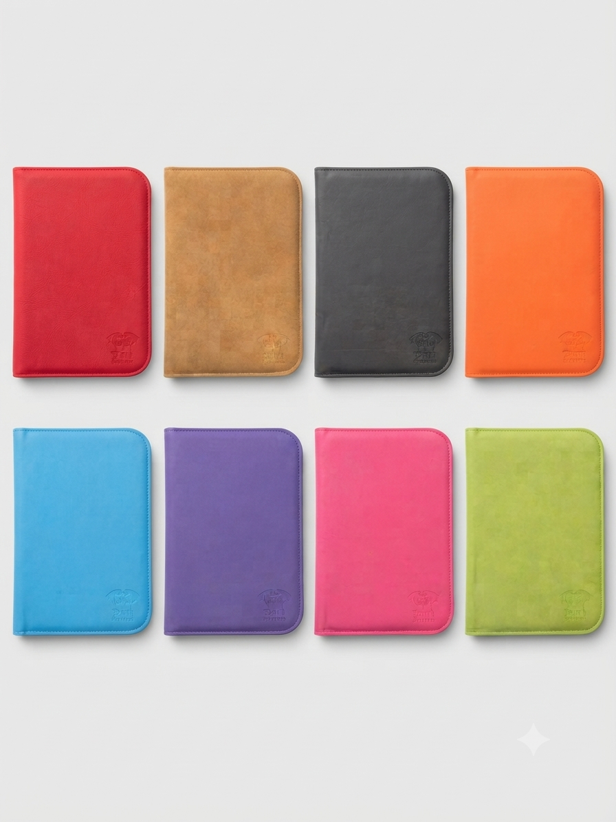 Carpeta con cierre 9 espacios por página Dark Fortress colores — cara 2 de 3